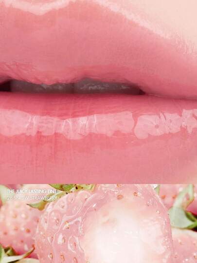 Rom&nd روماند لاستنج جلاستنج لب تنت 28 ثلج فراولة، نسيج جيلي، مرطب لامع، غير لزج، قابل للتراكم، خفيف الوزن طويل الأمد، أداة تطبيق بشكل قلب مائل، بحجم جيب، نهاية مشرقة، مكياج مكتبي لمدة 5 ثوان، مستحضرات تجميل كورية، 3.5 جرام/0.12 أونصة