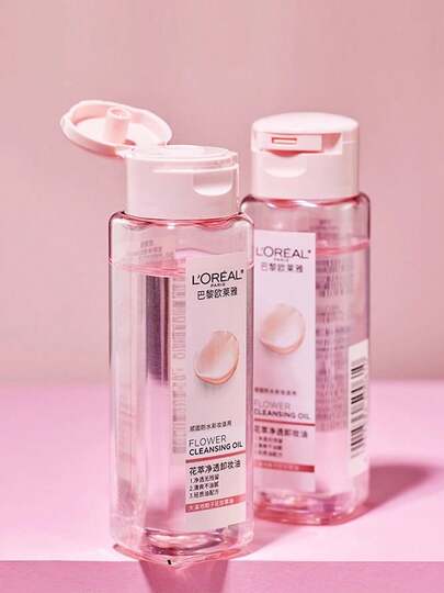 L’Oreal Paris زيت إزالة المكياج الزهري 50 مل، تنظيف عميق لطيف، يزيل بسهولة المكياج المقاوم للماء، غير مهيج للبشرة الحساسة، مثرى بزيت جوز الهند وزيت الكاميليا، ترطيب طويل الأمد، تنظيف عميق، بشرة شفافة، غير مشدد بعد الاستخدام، رأس مضخة مقاوم للتسرب للسفر...