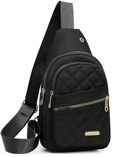 حقيبة ظهر مبطنة ذات جيب أمامي، طراز كوري، تصميم بسيط، مناسبة للأنشطة الخارجية والترفيه، أشرطة كتف قابلة للتعديل، حقيبة تخزين بحجم نسائي