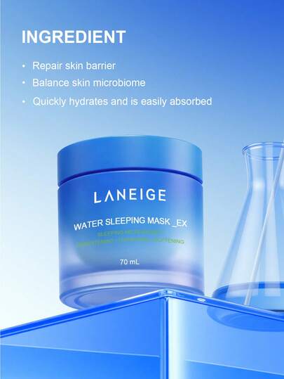 Laneige قناع نوم مائي مع نياسيناميد وسكوالان 70مل/2.30 أونصة