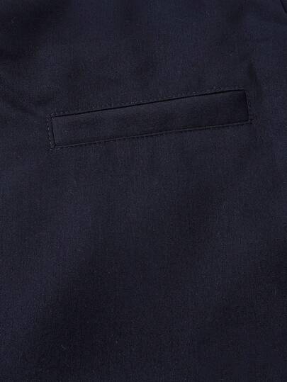 SHEIN MOD بنطلون رسمي نسائي بطبقة زرقاء داكنة، مناسب لموسم العودة إلى المدرسة، ملابس عمل في فصل الخريف/الشتاء