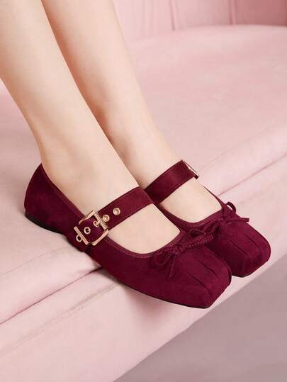 CUCCOO DOLLMOD أحذية باليه من نوع ماري جين أنيقة ومسطحة للسيدات
