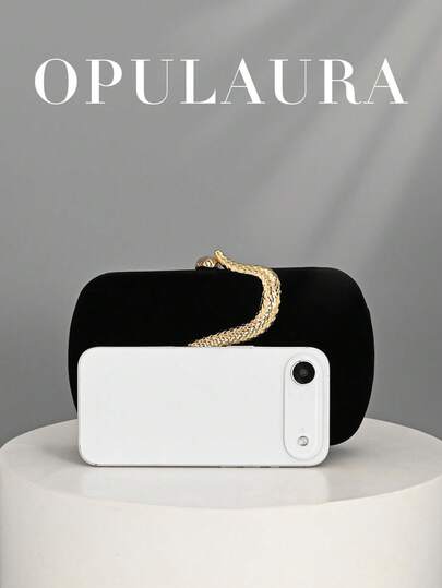 حقيبة كلاتش مخملية عتيقة للنساء من OpulAura، بتصميم مشبك على شكل ثعبان، بطراز أوروبي وأمريكي، حقيبة كلاتش صندوقية بجلد ثعبان بسيطة، مناسبة للزفاف والحفلات الرسمية والسهرات، حقيبة يد وحقيبة كتف، مع سلسلة عالية الجودة