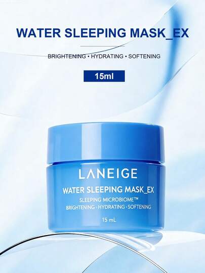 Laneige قناع نوم مائي 15 مل - ترطيب طوال الليل، صيغة بدون شطف، إصلاح حاجز البشرة، ترطيب شديد، إصلاح ليلي، تهدئة ومريح، برطمان صغير، حجم السفر - 15 مل/0.5 أونصة