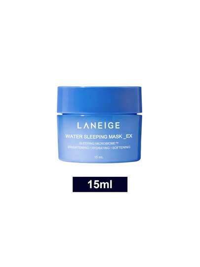 Laneige قناع نوم مائي 15 مل - ترطيب طوال الليل، صيغة بدون شطف، إصلاح حاجز البشرة، ترطيب شديد، إصلاح ليلي، تهدئة ومريح، برطمان صغير، حجم السفر - 15 مل/0.5 أونصة