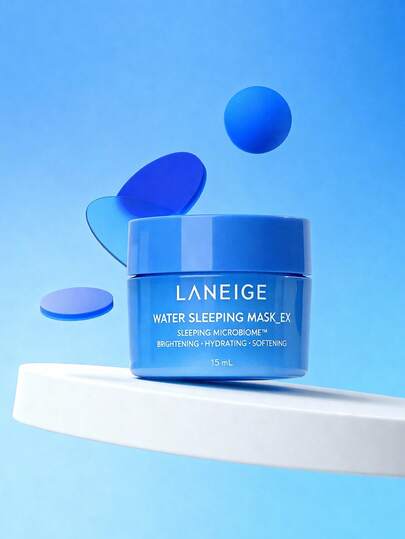 Laneige قناع نوم مائي 15 مل - ترطيب طوال الليل، صيغة بدون شطف، إصلاح حاجز البشرة، ترطيب شديد، إصلاح ليلي، تهدئة ومريح، برطمان صغير، حجم السفر - 15 مل/0.5 أونصة