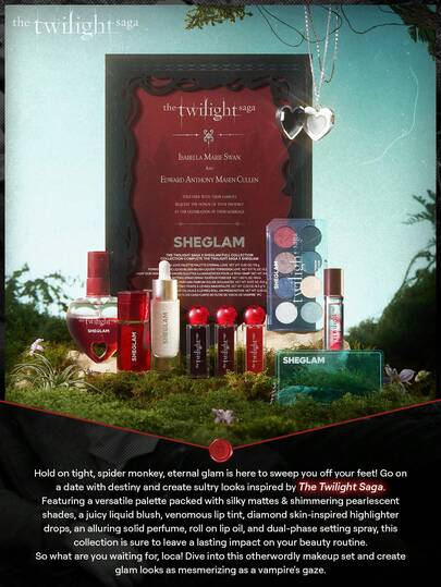 The Twilight Saga X SHEGLAM Soulmates عطر صلب علامة تجارية جمال مكياج ميكب مستحضرات تجميل للنساء الفتيات مثالي لفصل الشتاء الربيع مثالي ل- Y2K أزياء أنيقة رمضان هدية حفلة جاهز أفضل لون