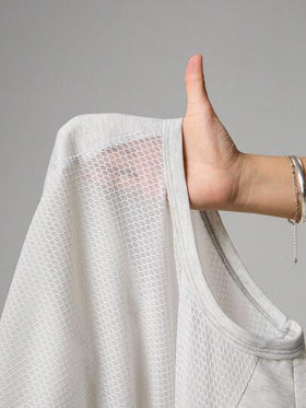 Dewbera بلوزة رياضية نسائية بأكمام راجلان وقصيرة وفضفاضة
