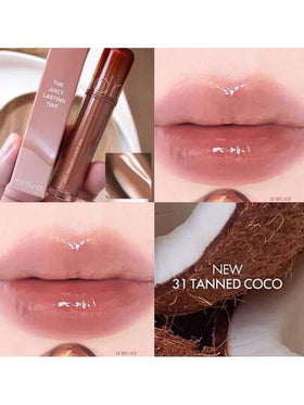 Rom&nd رومند صبغة شفاه لامعة طويلة الأمد 31 TANNED COCO، نسيج جيلي، لامع وشفاف، غير لزج، قابل للتراكم، خفيف الوزن وطويل الأمد، مطبق بشكل قلب مائل، بحجم جيب، سهل الاستخدام، إضاءة مكتبية لمدة 5 ثوان، مكياج كوري، 3.5 جرام/0.12 أونصة