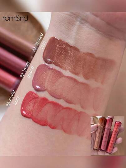 Rom&nd روماند جلوس الشفاه الطويل الأمد 32 بني رمان، لمعان هلامي، لمعان زجاجي، غير لزج، قابل للتراكم، خفيف الوزن وطويل الأمد، قابل للتطبيق بشكل قلب مائل، بحجم جيب، جاهز للاستخدام، إضاءة مكتبية لمدة 5 ثوان، مكياج كوري، 3.5 جرام / 0.12 أونصة