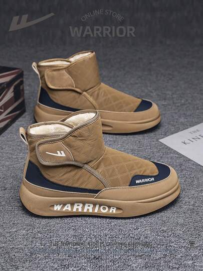 WARRIOR زوج من بوت الثلج للرجال، بتصميم رياضي، مبطنة وسميكة