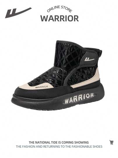 WARRIOR زوج من بوت الثلج الرياضية للرجال، بوت رياضية مبطنة وسميكة