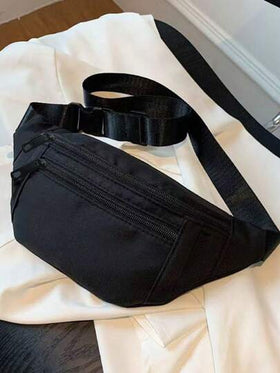 حقيبة كتف كانفاس خفيفة الوزن، حقيبة كتف صيفية بسيطة للنساء، حقيبة صدر رياضية للرجال، حقيبة خصر عادية متقاطعة الجسم