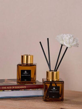 Cirelle 1 قطعة زجاجة 50 مل من الزهور المجففة والقصب لعطر الأرومثيرابي بدون نار، عطر دائم للمنزل وغرفة النوم والمكتب والحمام، ديكور معطر لأوقات الاسترخاء، فكرة هدية للمناسبات والأعياد