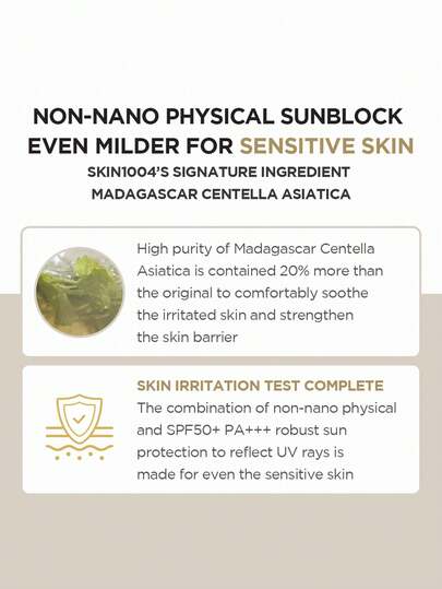 SKIN1004 3 قطع من واقي الشمس المرطب بمستخلص سنتيلا الآسيوية من مدغشقر، SPF50+ PA++++، صيغة لطيفة، مهدئ ومصلح، خفيف الوزن ومرطب، غير دهني، حماية شمسية شاملة، مناسب للبشرة الحساسة وجميع أنواع البشرة. 20مل/0.67 أونصة سائلة*3 | مستحضرات تجميل كورية