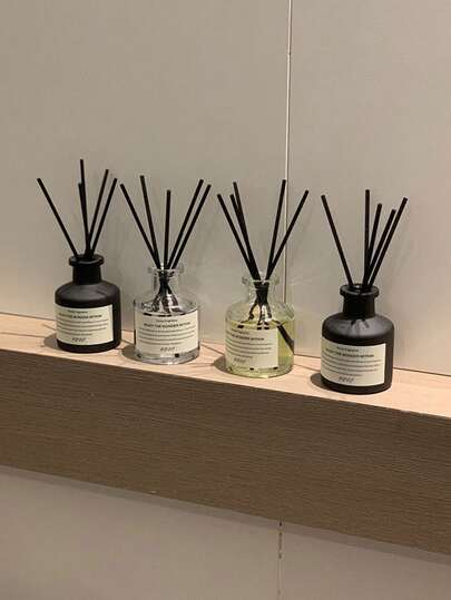 5 قطع مجموعة (1 زجاجة عطر + 4 عيدان بامبو للنشر) طقم عطر منزلي بدون لهب، رائحة طويلة الأمد، تشمل زيت العطر، زيت النشر، مستخلصات نباتية طبيعية، زيوت أساسية، عطور علاجية، منعش للغرف والحمامات، هدية رومانسية