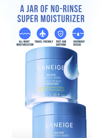 Laneige قناع نوم مرطب 70 مل/2.36 أونصة سائلة - الأكثر مبيعًا، يعزز البشرة ويصفي البشرة بنسبة 96.77% | مستخلص خميرة نباتية مُحمي بالبراءة، يُصلح حاجز البشرة ليلاً | ترطيب عميق، يترك البشرة ناعمة ونضرة | صيغة بدون شطف، سهلة الحمل، يهدئ البشرة التالفة من الش