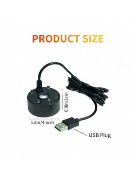 جهاز رذاذ يعمل بالطاقة من USB، مرطب متعدد الوظائف مع أضواء متغيرة الألوان، مناسب لديكور المنزل والحوض المائي وقدر ساحرة هالوين والمناظر الخيالية، رشاش محمول، نافورة رذاذ للمكتب