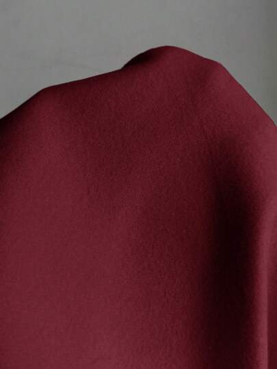 SHEIN Unity معطف صوفي بيج، أنيق على الطراز البريطاني الأوروبي والأمريكي الراقي، تصميم كوري عصري، جاكيت صوفي طويل للنساء للخريف/الشتاء