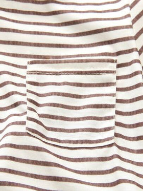 SHEIN 3 قطع تيشيرتات كاجوال بأكمام طويلة وياقة طاقم للأولاد، بني للنضج، بني وبيج مخطط للحيوية، أبيض سادة للتنوع، مناسبة للمدرسة وأنشطة العائلة في عطلة نهاية الأسبوع والرحلات القصيرة والحديقة