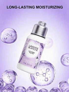 L'Occitane لوشن جسم بالخزامى 75مل/2.5أونصة، لوشن مرطب مهدئ ومرطب للبشرة الجافة، لوشن مرطب مشرق، حجم مناسب للسفر