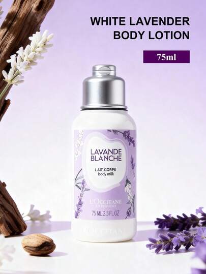 L'Occitane لوشن جسم بالخزامى 75مل/2.5أونصة، لوشن مرطب مهدئ ومرطب للبشرة الجافة، لوشن مرطب مشرق، حجم مناسب للسفر