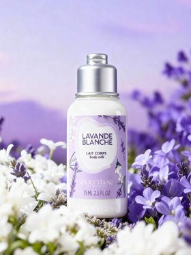 L'Occitane لوشن جسم بالخزامى 75مل/2.5أونصة، لوشن مرطب مهدئ ومرطب للبشرة الجافة، لوشن مرطب مشرق، حجم مناسب للسفر