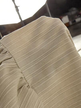 SHEIN فستان كاجوال بياقة طاقم وأكمام طويلة بنقشة جاكار المشمش للفتيات المراهقات