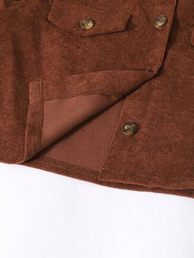 SHEIN فستان كامي مزخرف بالزهور والسترة البنية مجموعة قطعتين، كاجوال ومتعددة الاستخدامات