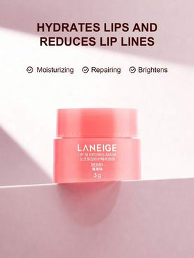 Laneige قناع النوم للشفاه - 3 جرام/0.10 أونصة، العناية بالشفاه أثناء النوم، مرطب ومغذي، يجعل الشفاه ناعمة ونابضة بالحياة، يزيل الجلد الميت، يقلل من خطوط الشفاه، ترطيب عميق - حجم السفر