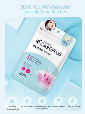 Olive Young 1 قطعة من بقع علاج الحبوب من Care Plus، بقع حبوب غير مرئية، بقع حبوب هيدروكولويد، صيغة كورية، تغطي بفعالية الحبوب والبثور والعيوب، مناسبة للبشرة والوجه المشكلة، مقاومة للماء والعرق، تغطي أيضًا ندبات الحبوب، بقع الحبوب الطارئة