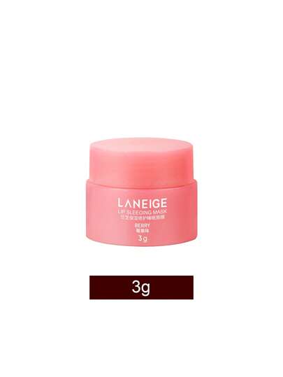 Laneige قناع النوم لشفاه التوت الكوري بحجم السفر، مغذي ومرطب: مثرى بفيتامين سي وزبدة موروموروا وزبدة الشيا، مكونات مضادة للأكسدة، مناسب للشفاه الجافة والمتشققة، للنساء. قناع نوم الشفاه لانيج 3 جرام/0.10 أونصة