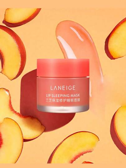 Laneige قناع النوم للشفاه #خوخ شاي مثلج، العناية بالشفاه مغذي ومرطب بفيتامين سي 20 جرام/0.7 أونصة