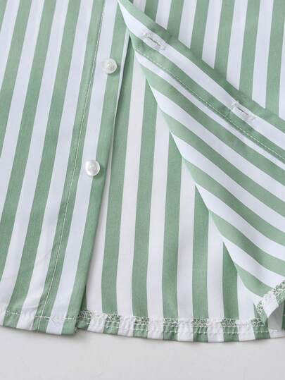 SHEIN قميص كلاسيكي ذو خطوط طويلة الأكمام وكاب للأولاد الصغار، بنطلون بدلة أزرق داكن، أناقة عصرية، مناسب لحفلات عيد الميلاد والحفلات الراقية والمناسبات والأعراس والمعمودية وبداية العام الدراسي وموسم الرياضة