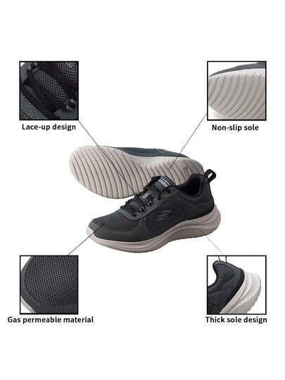 Skechers أحذية رياضية كاجوال للرجال FLECTION 3.0 ذات ربطة، أحذية جري ماصة للصدمات للجري والسفر والاستخدام اليومي الخارجي، 8790357