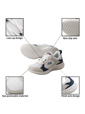 Skechers أحذية رياضية كاجوال للرجال FLECTION 3.0 ذات ربطات، أحذية جري ماصة للصدمات للجري والسفر والاستخدام اليومي الخارجي الكاجوال
