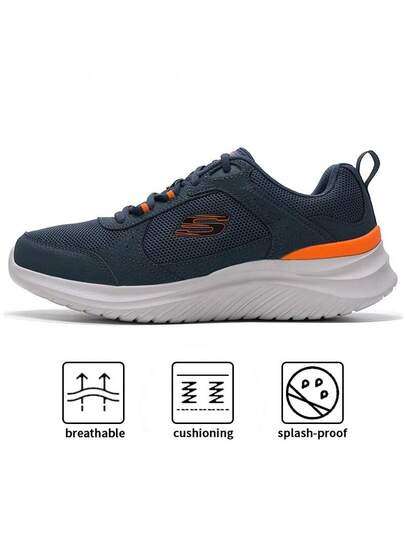 Skechers أحذية رياضية كاجوال للرجال FLECTION 3.0 ذات ربطات، أحذية جري ماصة للصدمات للجري والسفر والاستخدام اليومي الخارجي