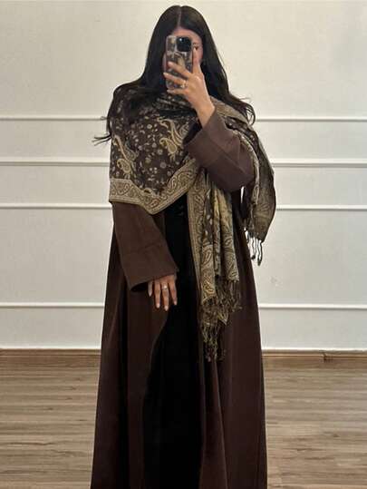 وشاح نسائي أنيق دافئ مطبوع بنمط الكاجو، وشاح كلاسيكي بطبعة البيزلي للحجاب والشال للعباءة