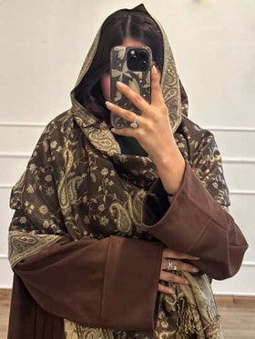 وشاح نسائي أنيق دافئ مطبوع بنمط الكاجو، وشاح كلاسيكي بطبعة البيزلي للحجاب والشال للعباءة