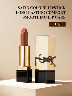 Yves Saint Laurent أحمر شفاه ساتان بوري كوتور بحجم السفر - درجات NM Nu Muse و RM Rouge Muse، 1.3 جرام / 0.04 أونصة