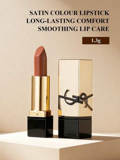 Yves Saint Laurent أحمر شفاه ساتان بوري كوتور بحجم السفر - درجات NM Nu Muse و RM Rouge Muse، 1.3 جرام / 0.04 أونصة