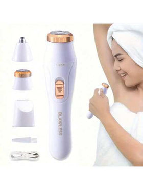 طقم إزالة الشعر الكهربائي للنساء 3 في 1 - ماكينة تشذيب الوجه القابلة لإعادة الشحن عبر USB، ماكينة تشذيب شعر الأنف، إبيلاتور للجسم كامل، هدايا لإزالة شعر النساء، إزالة شعر الوجه، ماكينة تشذيب الشعر، لوازم الحلاقة، قص الشعر، اكسسوارات الشعر