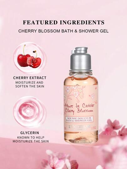 L'Occitane 2 * 35مل جل استحمام + 2 * 10مل كريم يد بزهر الكرز