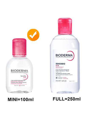 Bioderma ماء ميسيلار سانسيبيو إتش 2 أو - منظف للبشرة الحساسة، صيغة بدون شطف، موصى به من قبل الأطباء الجلديين، حجم السفر - 100 مل/3.38 أونصة