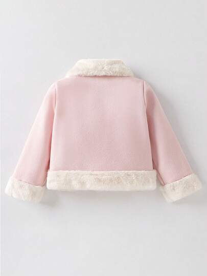 Elladie kids معطف كاجوال ملون للفتاة الصغيرة، خريف/شتاء