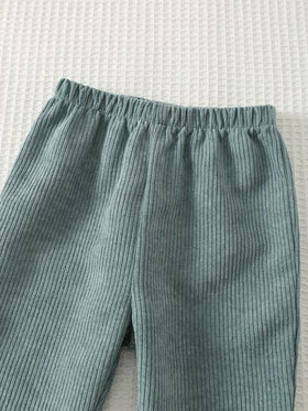 Cozy Pixies مجموعة بنطلون وبلوزة طويلة الأكمام بطبعات حيوانات كرتونية للأطفال الصبية، قطعتان، قطن ناعم وخصر مطاطي
