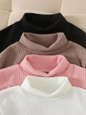 SHEIN قميص كاجوال بياقة عالية وأكمام طويلة مطبوع عليه فيونكة، للفتيات المراهقات