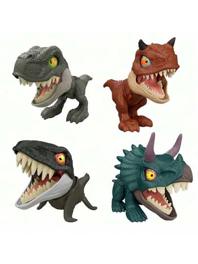 Mattel ألعاب ديناصورات صغيرة من عالم الديناصورات، قابلة للعض، تغيير العين، نماذج ديناصورات قابلة للجمع، مناسبة للأطفال من 3 إلى 8 سنوات من الجنسين، يمكن استخدامها كحشوات لبيض عيد الفصح، كذلك مناسبة كهدايا لعيد الميلاد والشكر وغيرها
