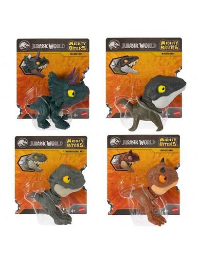 Mattel ألعاب ديناصورات صغيرة من عالم الديناصورات، قابلة للعض، تغيير العين، نماذج ديناصورات قابلة للجمع، مناسبة للأطفال من 3 إلى 8 سنوات من الجنسين، يمكن استخدامها كحشوات لبيض عيد الفصح، كذلك مناسبة كهدايا لعيد الميلاد والشكر وغيرها