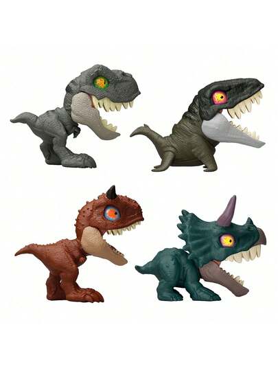 Mattel لعبة ديناصور قابل للعض، يمكن أن يعض، وتتغير عيونه، نموذج ديناصور للجمع، مناسب لأطفال من 3 إلى 8 سنوات من الجنسين، يمكن استخدامه كحشو لبيض عيد الفصح، كذلك مناسب كهدية لعيد الميلاد والشكر والعطلات